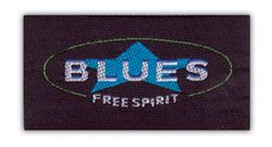 Nažehľovacie etikety stredné - blues